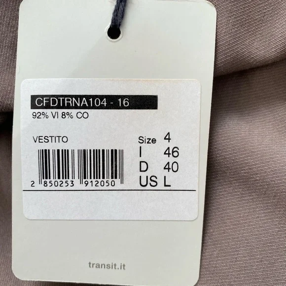 NWT TRANSIT PAR SUCH halter neck open back taupe tan dress large new with tags - Picture 8 of 9